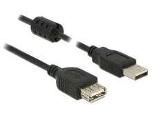 Компьютерные разъемы и переходники deLOCK 0.5m, 2xUSB 2.0-A USB кабель 0,5 m USB A Черный 84882