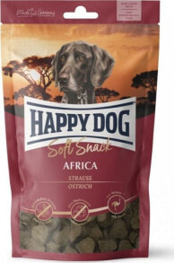 Лакомства для собак Happy Dog Soft Snack Africa, snack for adult dogs up to 10 kg, ostrich, 100 g, sachet