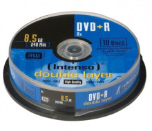 Диски и кассеты Intenso DVD+R 8.5GB, DL, 8x 8,5 GB DVD+R DL 10 шт 4311142