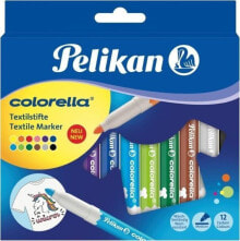 Маркеры Pelican Colorella felt-tip pens for 12 colors fabrics