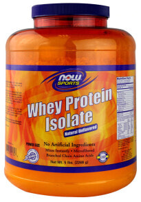 NOW Foods Sports Whey Protein Isolate Изолят сывороточного протеина, натуральный, без вкуса  2268 г