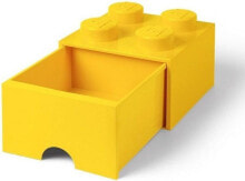 Принадлежности для хранения игрушек контейнер Lego для хранения игрушек, 25 x 25 x 18 см, желтый цвет