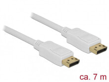 Компьютерные разъемы и переходники DeLOCK 84861 DisplayPort кабель 7 m Белый