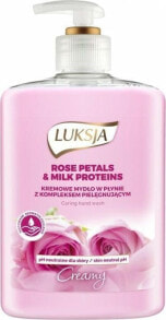 Жидкое мыло uksja Creamy Rose Petal & Milk Proteins Ухаживающее крем-мыло для рук с протеинами молока и экстрактом розы 500 мл