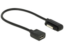 Компьютерные разъемы и переходники deLOCK 83559 USB кабель 0,15 m 2.0 Micro-USB B Черный