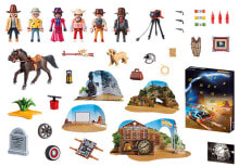 Детские игровые наборы и фигурки из дерева Игровой набор Playmobil Назад в будущее Вестерн Адвент-календарь McFly Doc Biff