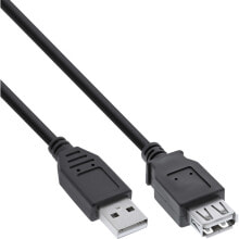 Компьютерные разъемы и переходники InLine 0.5m USB 2.0 USB кабель 0,5 m Черный 34650B