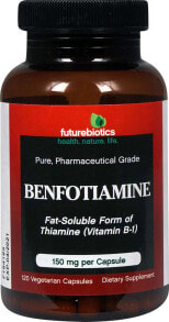 Витамины группы B Futurebiotics Health Nature Life Benfotiamine Бенфотиамин - жирорастворимая форма тиамина (витамин В-1) 150 мг 120 вегетарианских капсулы