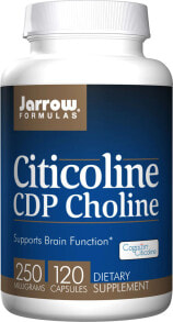 Витамины и БАДы для нервной системы Jarrow Formulas Citicoline CDP Choline Комплекс с цитиколином, способствует метаболизму в головном мозге 250 мг 120 капсул
