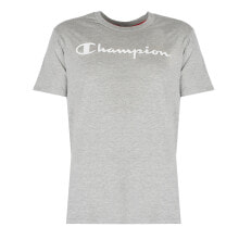 Мужские футболки Мужская футболка повседневная серая с логотипом Champion T-Shirt