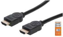 Компьютерные разъемы и переходники Manhattan 355353 HDMI кабель 3 m HDMI Тип A (Стандарт) Черный