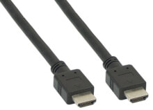 Компьютерные разъемы и переходники InLine 17601E HDMI кабель 1 m HDMI Тип A (Стандарт) Черный