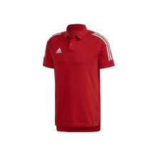 Мужские спортивные поло Мужская футболка-поло спортивная красная с логотипом Adidas Condivo 20