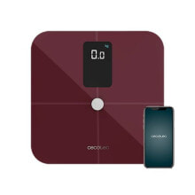 Напольные весы Cecotec Surface Precision 10400 Smart Healthy Vision Персональные умные электронные весы Квадратные Бордовые