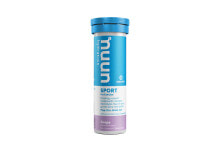 Вода Nuun Hydration Sport Single Tube Tube Grape  Шипучие увлажняющие таблетки с кофеином 10  шт