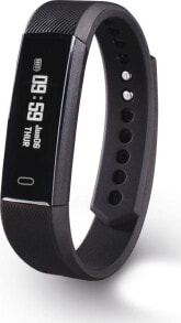 Смарт-часы и браслеты Фитнес-браслет с черным силиконовым ремешком Smartband Hama Fit Track 1900 Czarny