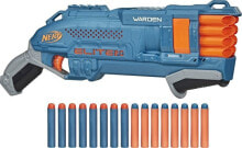 Бластеры, автоматы и пистолеты бластер Hasbro  Nerf Elite 2.0 Warden DB-8. Дальность стрельбы до 26 м. В комплекте 16 мягких стрел. Синий, оранжевый.