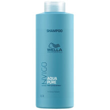 Шампуни для волос Wella Invigo Aqua Pure Shampoo Очищающий шампунь с экстрактом лотоса, для всех типов волос 1000 мл