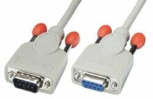 Компьютерные разъемы и переходники Lindy Serial Cable (9DM/9DF), 3m кабель последовательной связи Серый 31520