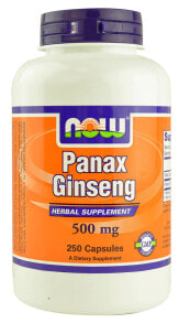 NOW Panax Ginseng Экстракт женьшеня 250 вегетарианских капсул