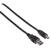Компьютерные разъемы и переходники hama USB 2.0 Connection Cable, 1.8m USB кабель 1,8 m USB A Mini-USB B Черный 00088480