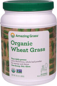 Amazing Grass Organic Wheat Grass Powder  Порошок из цельной пшеничной травы для энергии и детоксикации  800 г