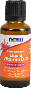 Витамин D NOW Foods Liquid Vitamin D3 Extra Strength -- Жидкий витамин D3 повышенной прочности - 1000 МЕ -30 мл