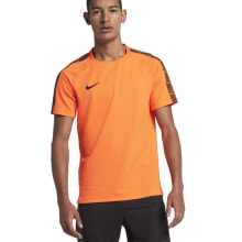 Мужские футболки Мужская спортивная футболка оранжевая с логотипом  	Nike Breathe Squad TOP SS M 859850-806 football jersey