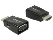 Компьютерные разъемы и переходники DeLOCK 65902 кабельный разъем/переходник HDMI A VGA Черный