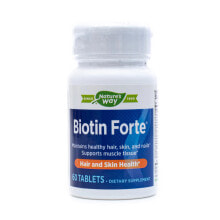 Витамины группы B Nature's Way Biotin Forte Биотин для здоровья кожи, ногтей и волос 5 мг 60 таблеток