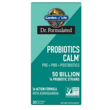 Пребиотики и пробиотики garden of Life Dr. Formulated Probiotics Calm Успокаивающий комплекс с пробиотиками, пребиотиками и постбиотиками 50 млрд КОЕ 30 растительных капсул