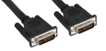 Компьютерные разъемы и переходники InLine 17783P DVI кабель 3 m DVI-D Черный