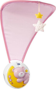 Ночники и декоративные светильники для малышей Панель-игрушка на кроватку Chicco Next2Moon с проектором, светом и звуком, розовый