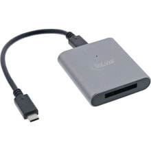 Устройства для чтения карт памяти inLine 66771 кардридер Алюминий, Черный USB 3.2 Gen 1 (3.1 Gen 1) Type-C