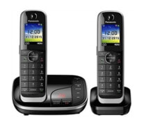 Радиотелефоны panasonic KX-TGJ322 DECT телефон Черный Идентификация абонента (Caller ID) KX-TGJ322GB