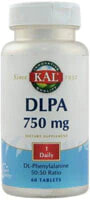 Kal DLPA DL-Phenylalanine  DL-фенилаланин 750 мг 60 таблеток