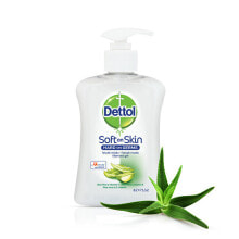 Жидкое мыло Dettol Soft on Skin  Antibacterial Liquid Hand Wash Жидкое мыло с алоэ вера и витамином Е 250 мл