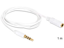 Компьютерные разъемы и переходники DeLOCK 3.5mm 1m аудио кабель 3,5 мм Белый 84480