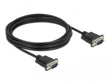 Компьютерные разъемы и переходники DeLOCK 86618 кабель последовательной связи Черный 4 m RS-232