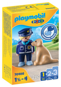 Детские игровые наборы и фигурки из дерева Playmobil Police Officer with Dog 70408