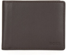 Мужские кошельки и портмоне мужское портмоне кожаное черное горизонтальное без застежки Hugo Boss Mens Asolo Wallet