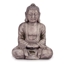 Садовые фигуры Декоративная фигурка для сада Будда Серый полистоун (25 x 57 x 42,5 cm)