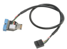Компьютерные разъемы и переходники Akasa AK-CBUB38-40BK USB кабель 0,4 m USB 3.1 Gen2 USB 3.1 Gen1 19-pin Черный