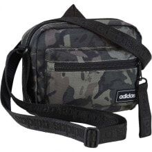 Мужские сумки через плечо мужская спортивная сумка черная текстильная маленькая для тренировки с ручками через плечо Adidas Classic Cam Org GE6147