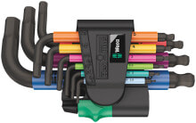 Шестигранные и шлицевые ключи Набор Г-образных ключей Wera 950/9 Hex-Plus Multicolour 2 BlackLaser 133164