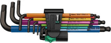 Шестигранные и шлицевые ключи Набор Г-образных ключей Wera 3950/9 Hex-Plus Multicolour Stainless 1 022669