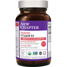Витамин D New Chapter Fermented Vitamin D3 Ферментированный витамин D3 60 веганских капсул