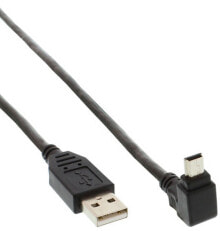 Компьютерные разъемы и переходники InLine 1m USB 2.0 A - Mini-B m/m USB кабель USB A Mini-USB B Черный 34110