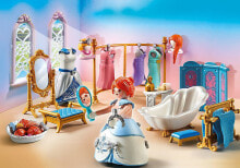 Детские игровые наборы и фигурки из дерева Игровой набор с элементами конструктора Playmobil Princess 70454 Гардеробная с ванной