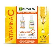 Наборы по уходу за лицом Garnier Skinactive Vitamin C Set Набор с витамином С против пигментных пятен:  Осветляющая сыворотка 30 мл + Солнцезащитный крем, защищающий от появления нежелательной пигментации 50 мл